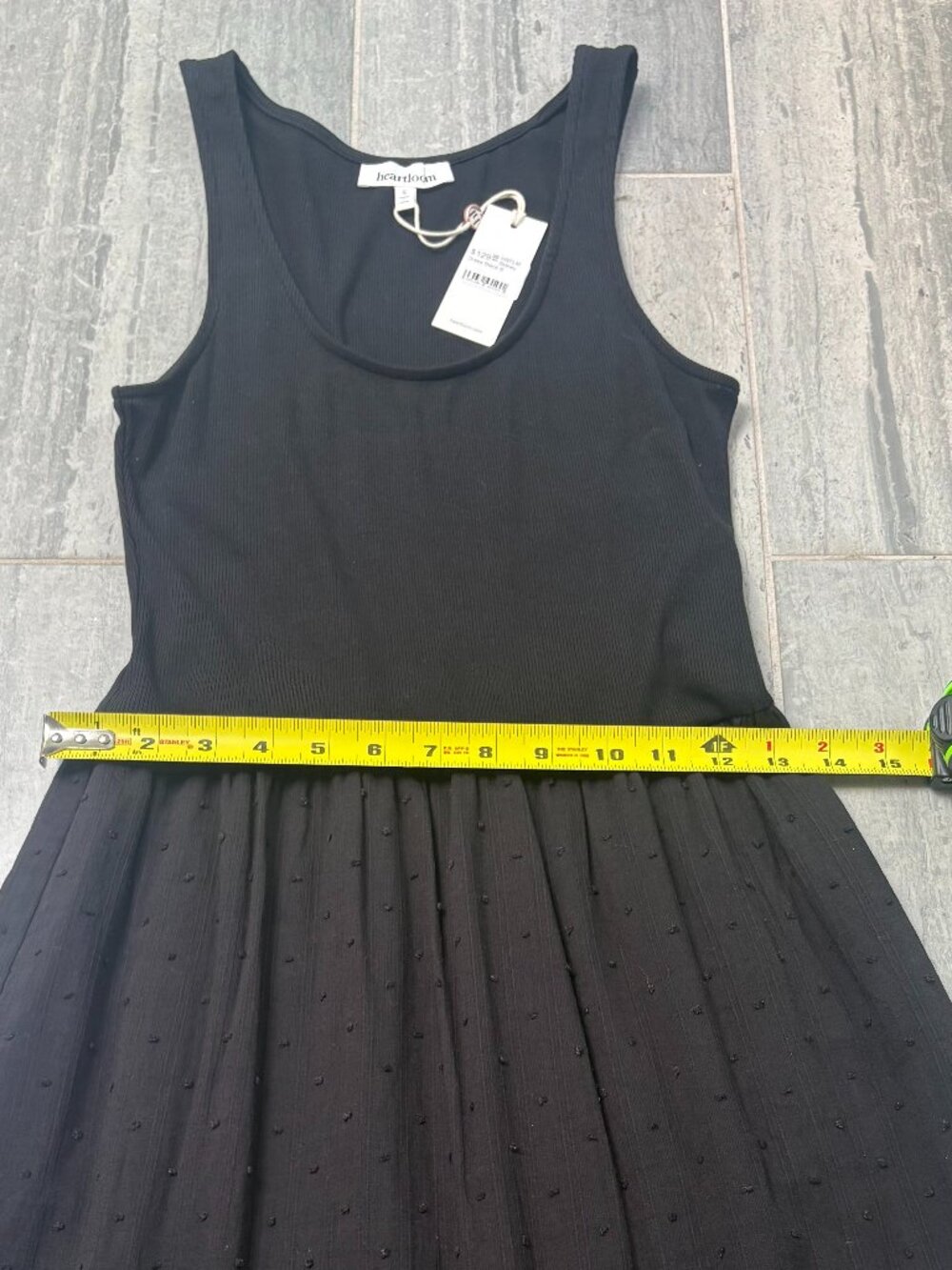 Heartloom Sidney Sleeveless Tiered Maxi Dress Black Size Small NWT - Picture 9 of 12